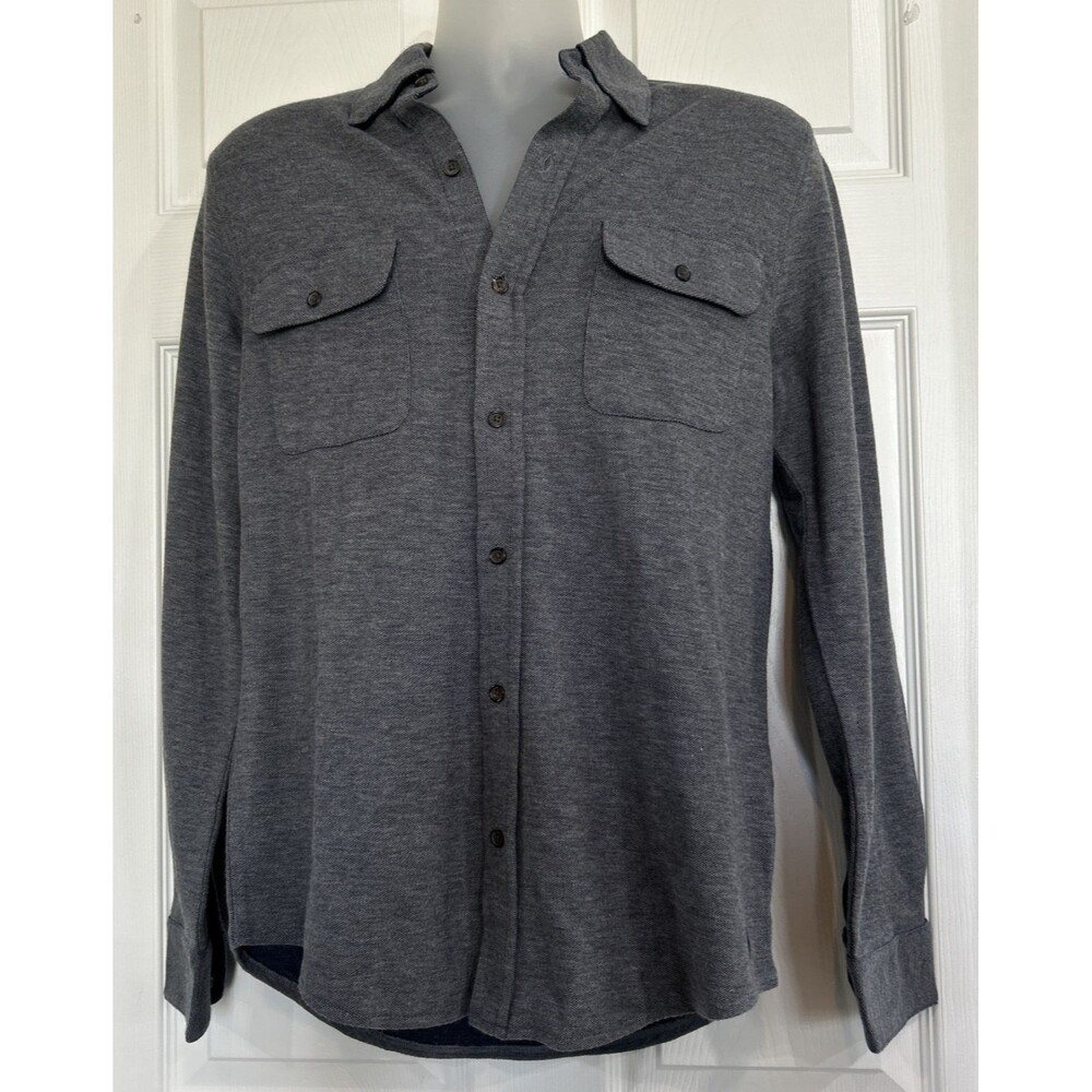 Brooks Brothers Gray Men's S Pique Knit Oxford Button Down Shirt
